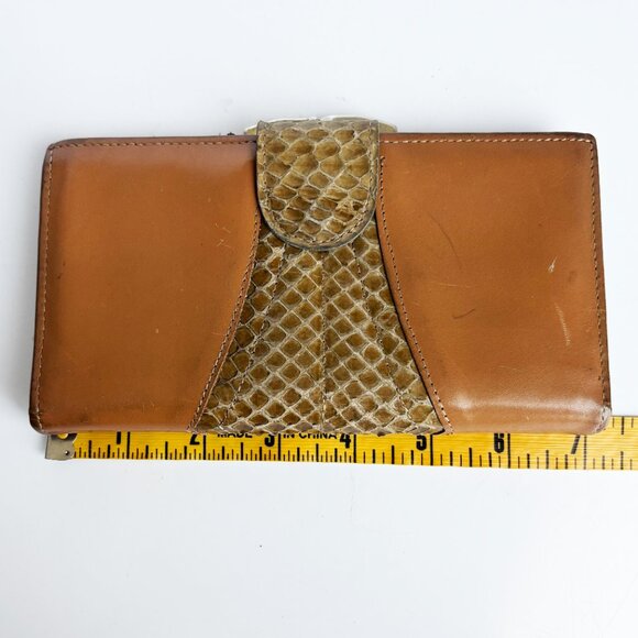 Bosca Wallet Bifold Leather and Whipsnake Rare Vintage Retro Made in Ita… - Picture 6 of 8